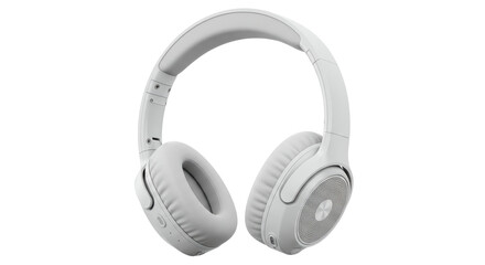 Isolated White Wireless Headphones with Noise Cancellation