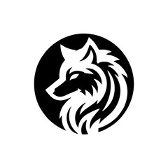 Wolf Silhouette in Moonlight