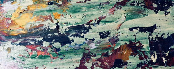 Naklejka premium Abstract art background . Hand painting artwork on canvas .