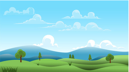Obraz premium illustration of a view of the day sky