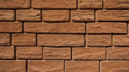 Fototapeta premium a close-up of a brown sandstone wall with warm brown color