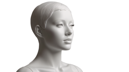 mannequin head isolated on white