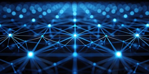 Obraz premium Abstract representation of smart city connection points and lines, depicting advanced 