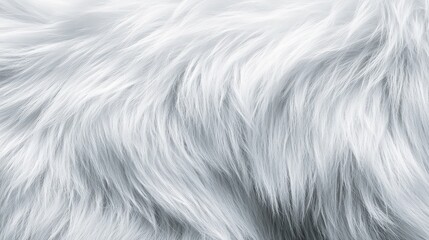 Obraz premium Close-up of a soft, luxurious white fur texture with fine details and a plush feel.