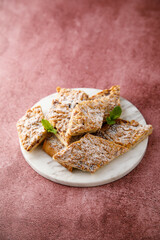 Homemade pie with berry marmalade