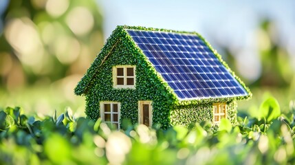 Green energy-powered smart home with solar panels