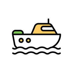 Boat Vector icon