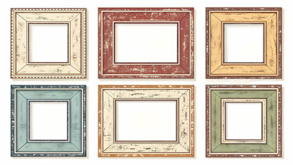 Distressed frames show time worn artistry and character, perfect for photos or adding vintage flair to your favorite wall