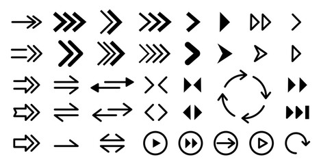 Collection different arrow set. Arrows big black set icons, arrow icon, arrow vector collection cursor. Cursor, Click. Arrow icon pack. Big set of various arrows, pointers, directions, cursors