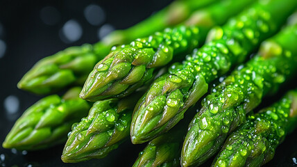 fresh asparagus on a wooden background