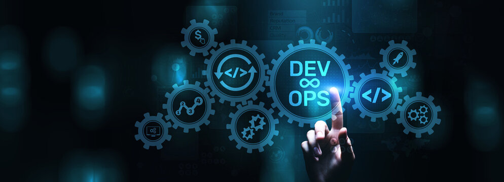 DevOps Development Operations agil programming technology concept.