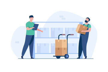 Warehouse Workers Managing Inventory