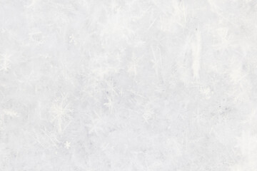 Winter white snow background, abstract blurred snowfall surface