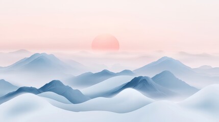 The artistic background of traditional Chinese landscape painting style