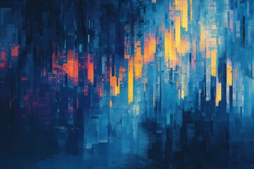 Obraz premium Blue overlap pixel speed abstract background stock illustration