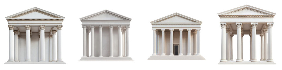 Obraz premium Majestic and Iconic Neoclassical Architecture of Ancient Greek Temples Showcasing the Grandeur and Elegance of Classical Columns Pediments and Porticos