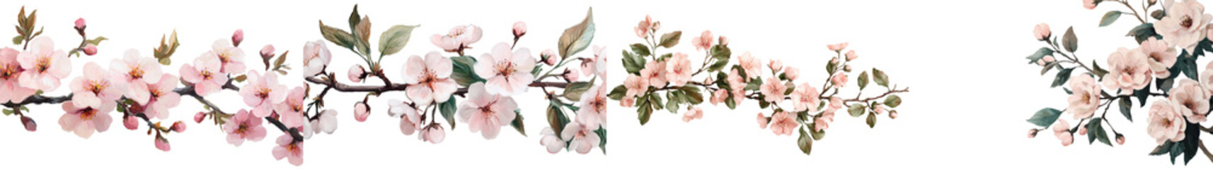 Beautiful delicate pink cherry blossom flower branches in full bloom decorating a peaceful garden landscape during the springtime season  Lush floral background with soft