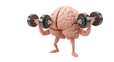 Isolated Brain Lifting Weights