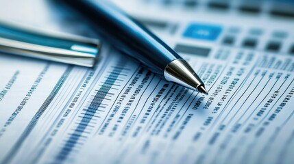 Modern Budget Sheet: A Blue-Themed Spreadsheet for Business Accounting and Financial Balance