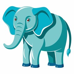 Fototapeta premium A elephant illustration on white background
