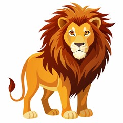 A lion illustration on white background