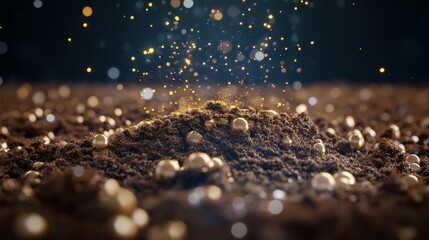 Surrealing digital rendering image of soil activation