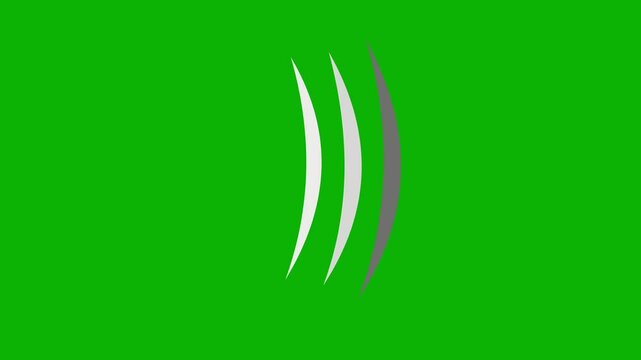 Loud Megaphone with Sound Waves green screen animation
