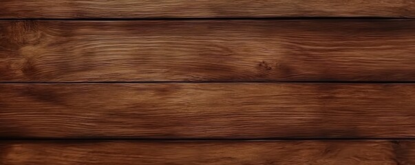 Fototapeta premium A close-up view of rustic wooden planks displaying rich textures and warm brown hues, ideal for backgrounds and design projects.