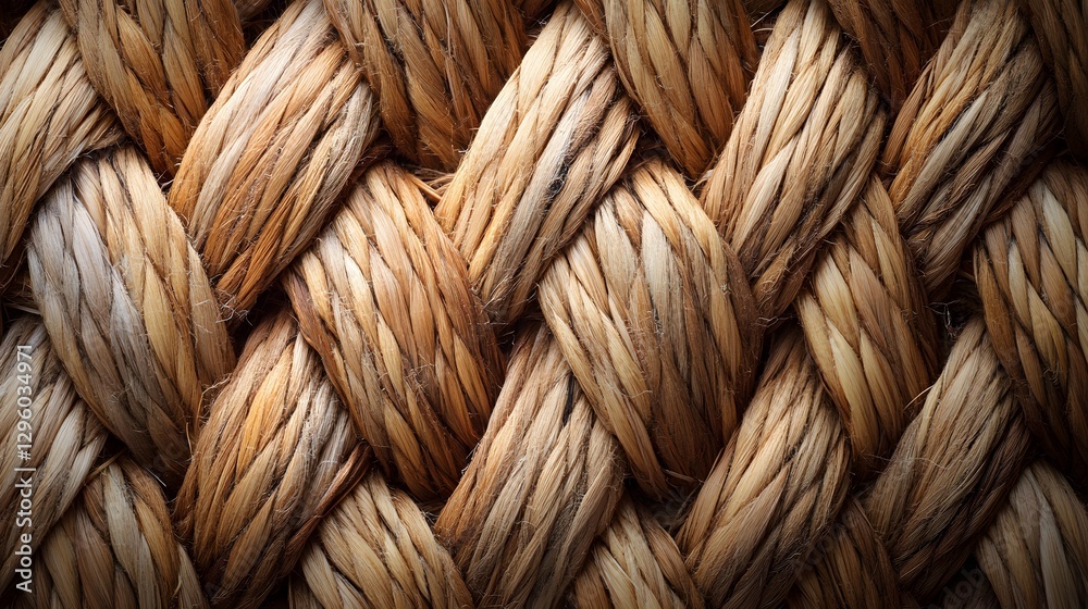 Poster close-up view of intricately woven straw, showcasing its texture and natural fibers. ideal as backgr