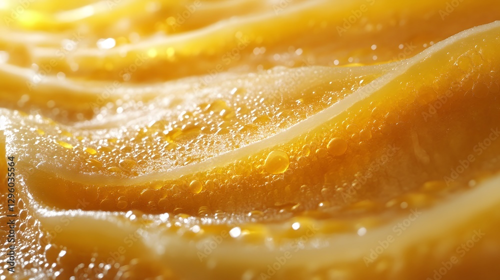 Poster close-up of an abstract creamy waxy texture. swirling, sculpted candle paste forms a unique and arti