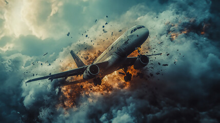 Fototapeta premium A crushing plane