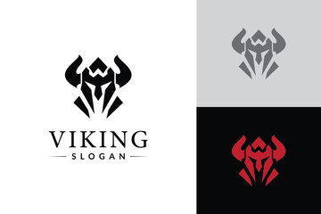 viking head logo icon vector illustration