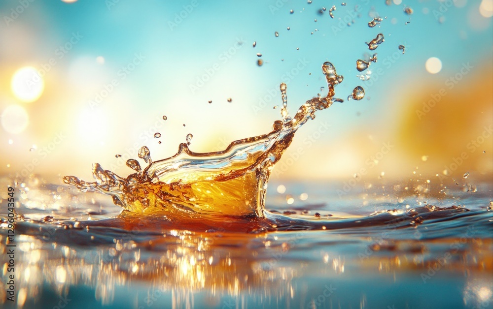 Aufkleber A dynamic splash of water captured in mid-air illustrating movement and energy in a stunning visual presentation