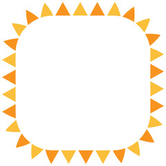 三角旗の角丸の四角い枠