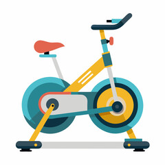 Spin Class bike illustration on white background