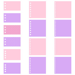 長方形や正方形のルーズリーフメモパッド14種類