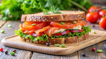 sandwich with salmon