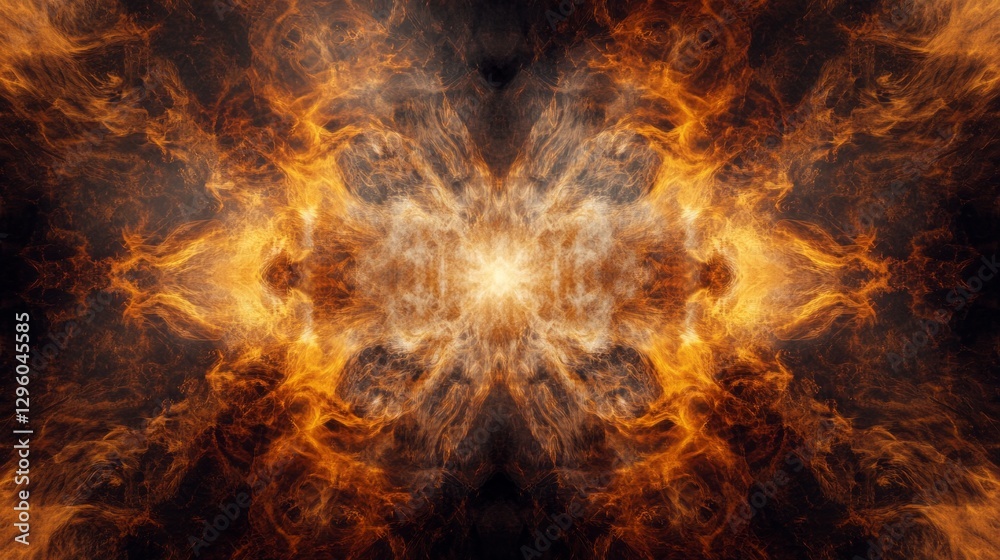 Aufkleber Vivid flames dance and intertwine, creating a mesmerizing array of fiery colors