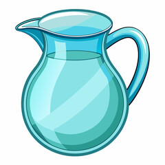 transparent glass pitcher