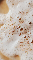 Closeup of Coffee Foam Texture