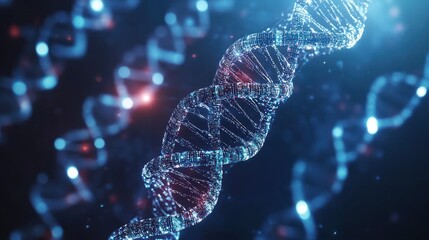 Abstract Representation Of A DNA Helix Structure