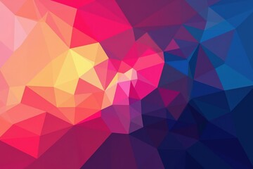 Obraz premium Vibrant Abstract Geometric Shapes in a Colorful Blend of Pink, Blue, and Orange Tones Creating a Contemporary Digital Artwork