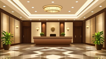 Elegant Modern Office Reception Area Design