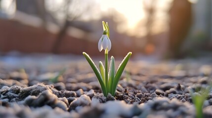 Spring brings beautiful blooming snowdrops, signaling the arrival of new life and growth