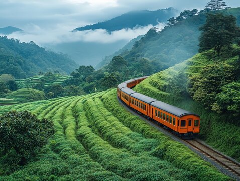 Eine Zugreise durch sanfte H&uuml;gel und malerische Landschaften