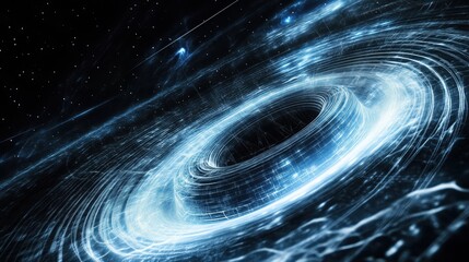 Stunning visualization of a distant galaxy showing the effects of gravitational waves: a detailed astronomical perspective