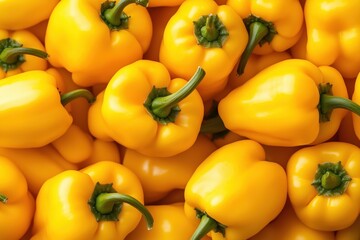 Close-up detailed texture of yellow pepper skin, background pattern for design