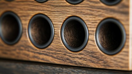 Wooden Pen Holder Close-up