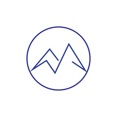 Set of vector mountain and outdoor adventures logo