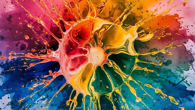 Abstract background with watercolour splash effect